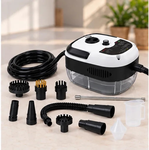 Limpiadora a Vapor Multiuso ZLINO - producto y accesorios