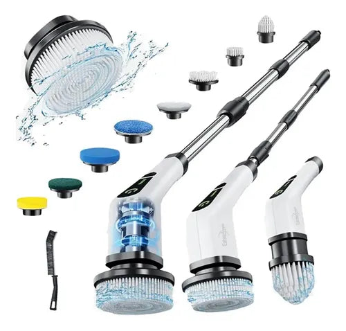 Kit completo del cepillo eléctrico giratorio con sus nueve cabezales intercambiables